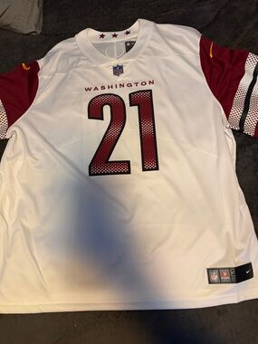 Nike Washington Men’s Football Jersey White and Burgundy #21